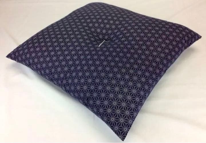 【新品工場より出来たて発送】座布団麻の葉55x59cm 銘仙判 本体 紺5枚組