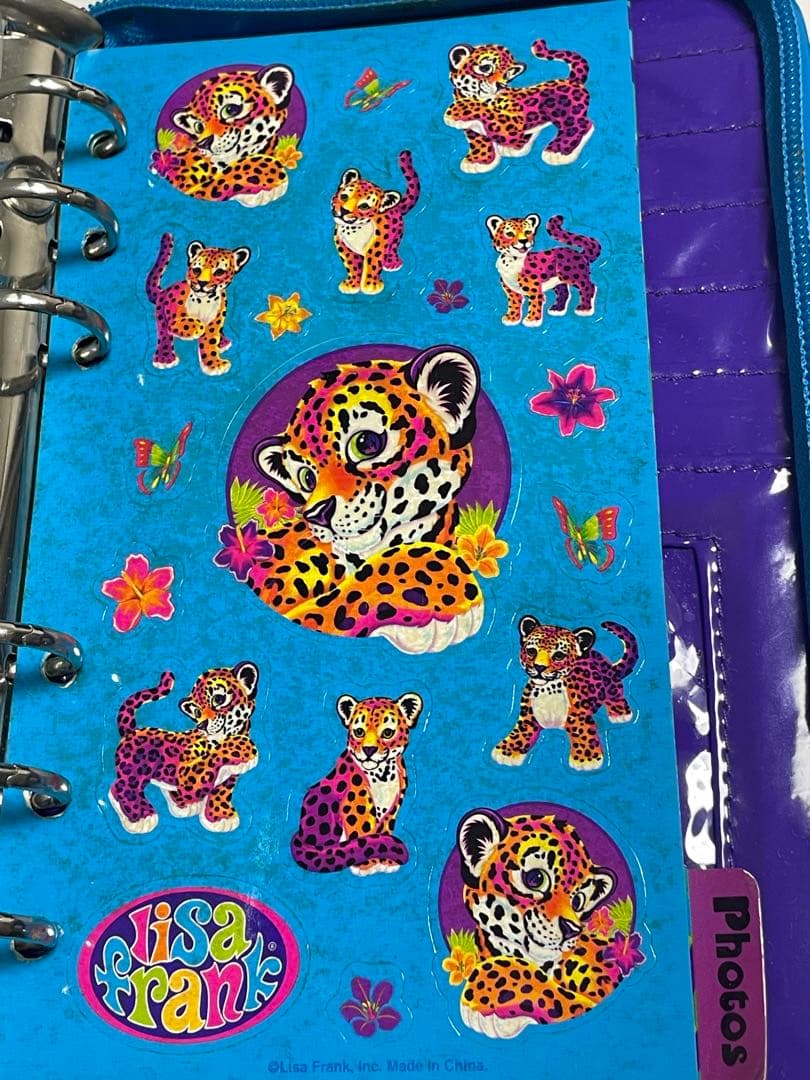 超希少・タグ付Lisa Frank ヒョウのハンター システム手帳 ヴィンテージ