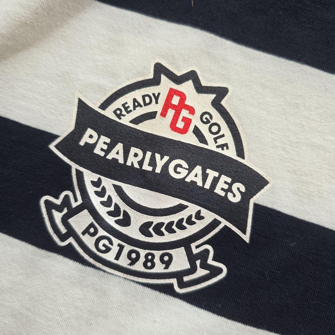 PEARLY GATES ストライプモックネックシャツ