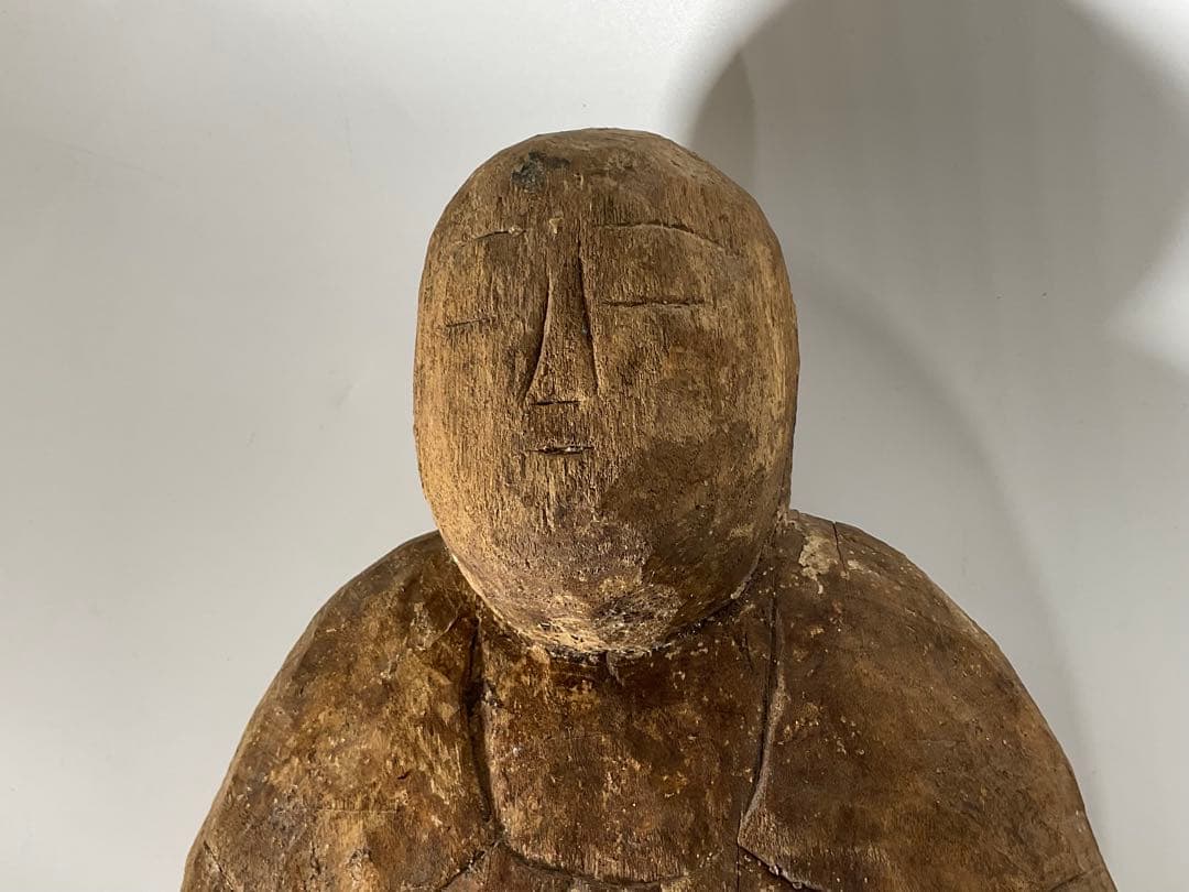 古い木彫仏　民間仏　木地師　地蔵　民藝　仏像　仏教美術　高さ約40cm