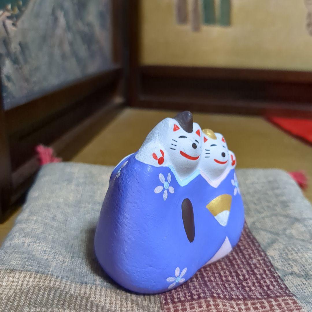 激レア品❤️窯出し猫❤️工房輪葉葉　お雛様猫