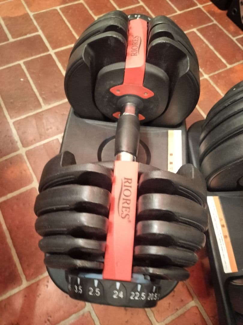 RIORES ① 可変式ダンベル 最大24.5kg 片側①