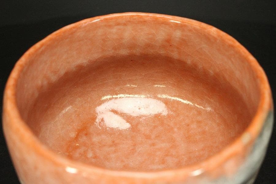 茶道具 昭楽造 武蔵野 赤茶碗 共箱 未使用(ZE948)
