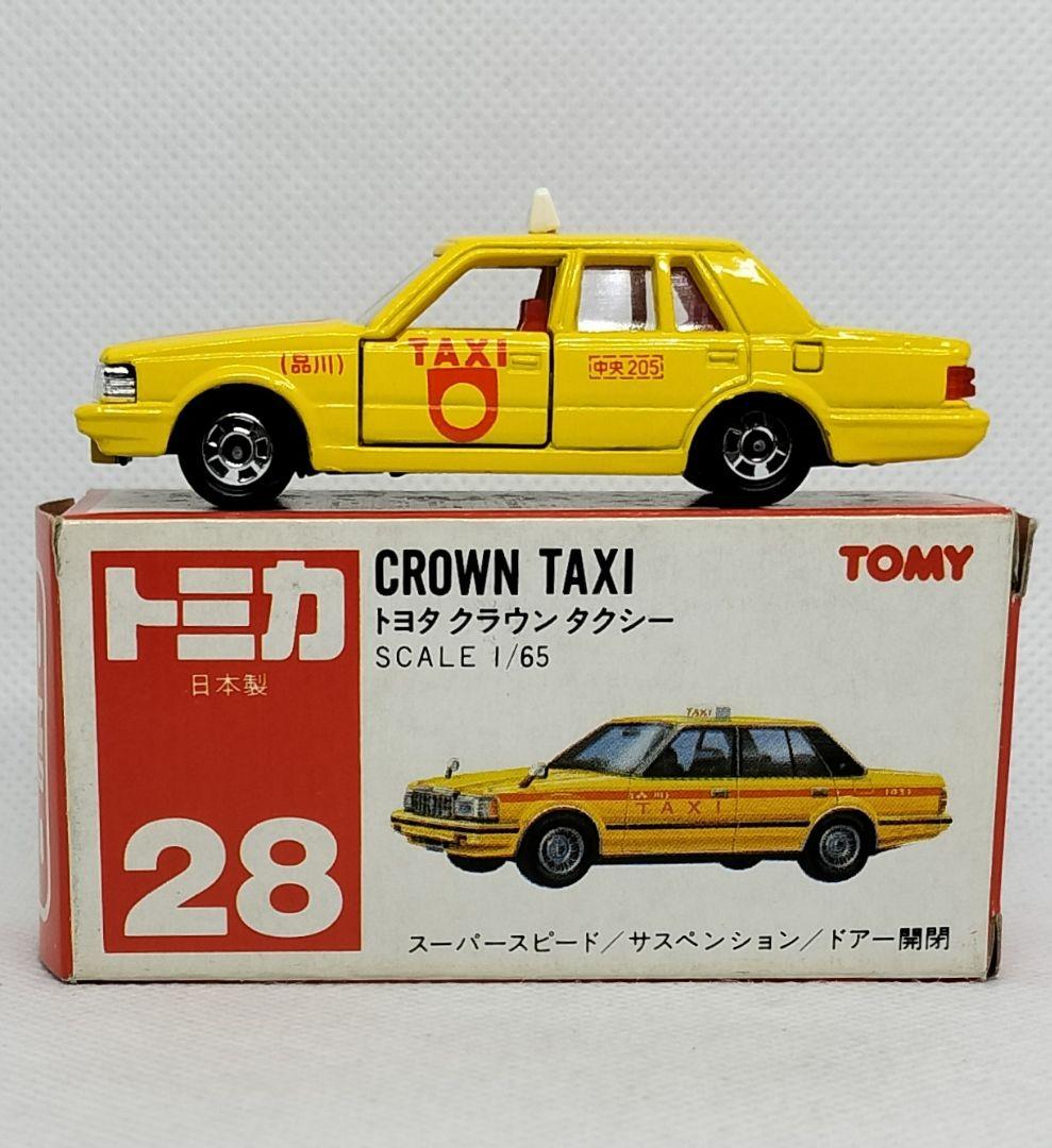 《赤箱トミカ28-5-5》トヨタクラウンタクシー【品川 タクシー】未使用箱シミ有