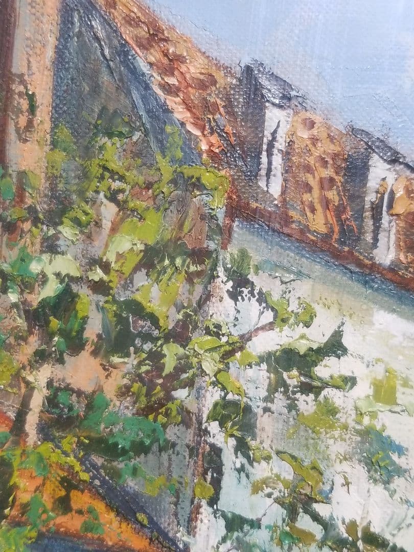 パリ風景 井上作 油彩 絵画 風景画