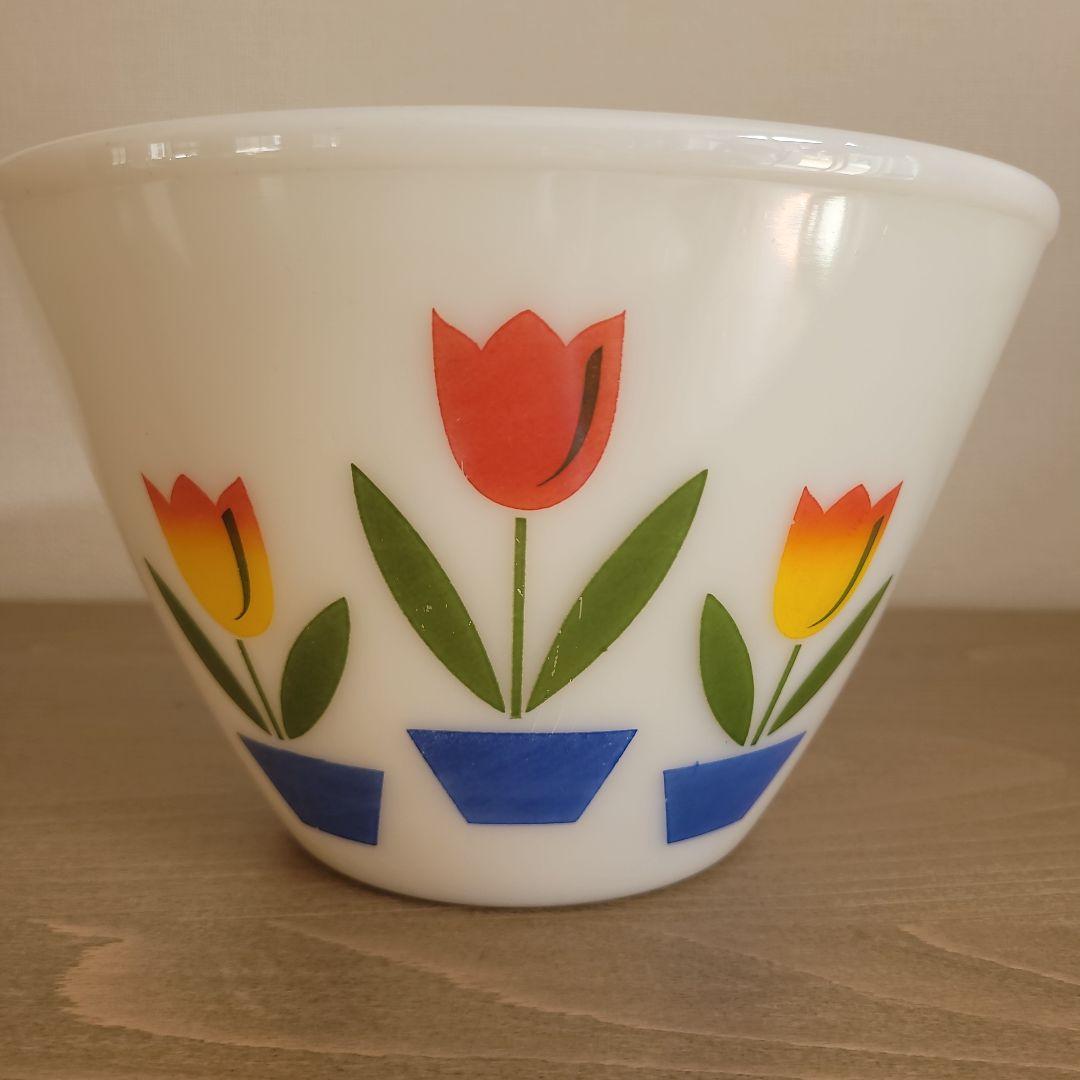 Fireking mixing bowl チュウリップ 大型サイズ