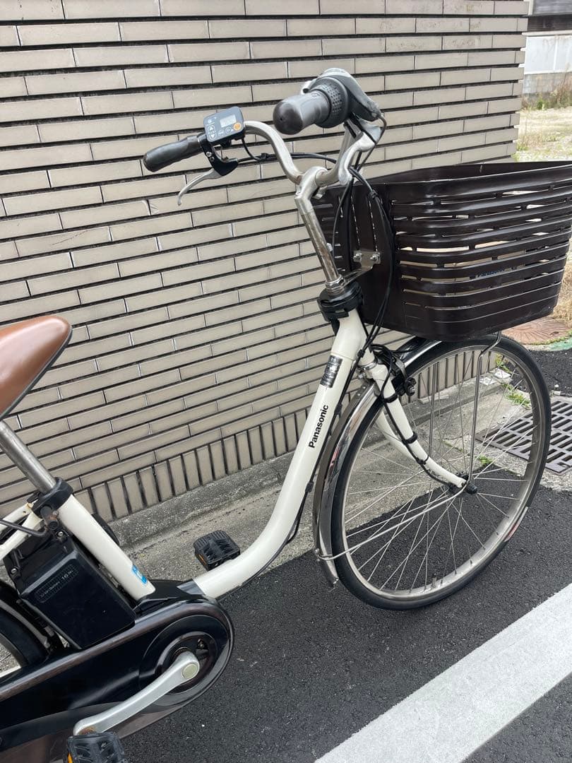 パナソニック電動アシスト自転車 ホワイト バスケット付き26DPTR02