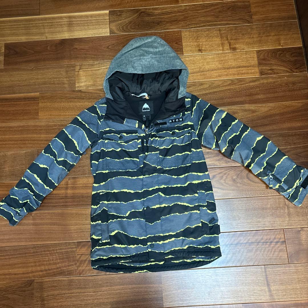 ★中古★BURTON スノーボードウェア M グレー/イエロー上下セット