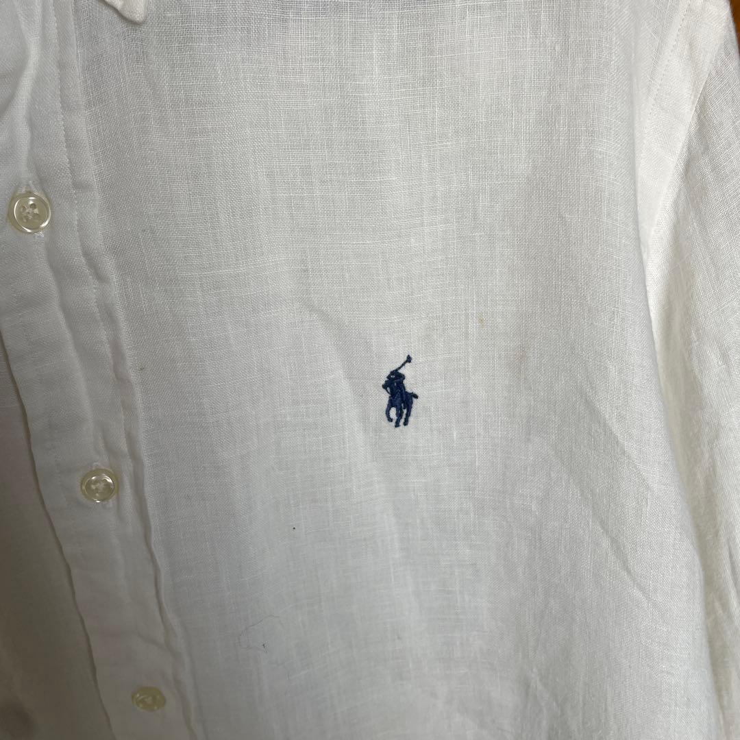 Polo by Ralph Lauren ホワイト リネン100% シャツ