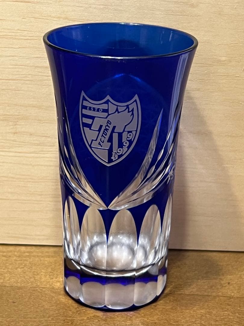 江戸切子　根本幸雄 作品　FC東京　10周年記念グラス　【美品・未使用】
