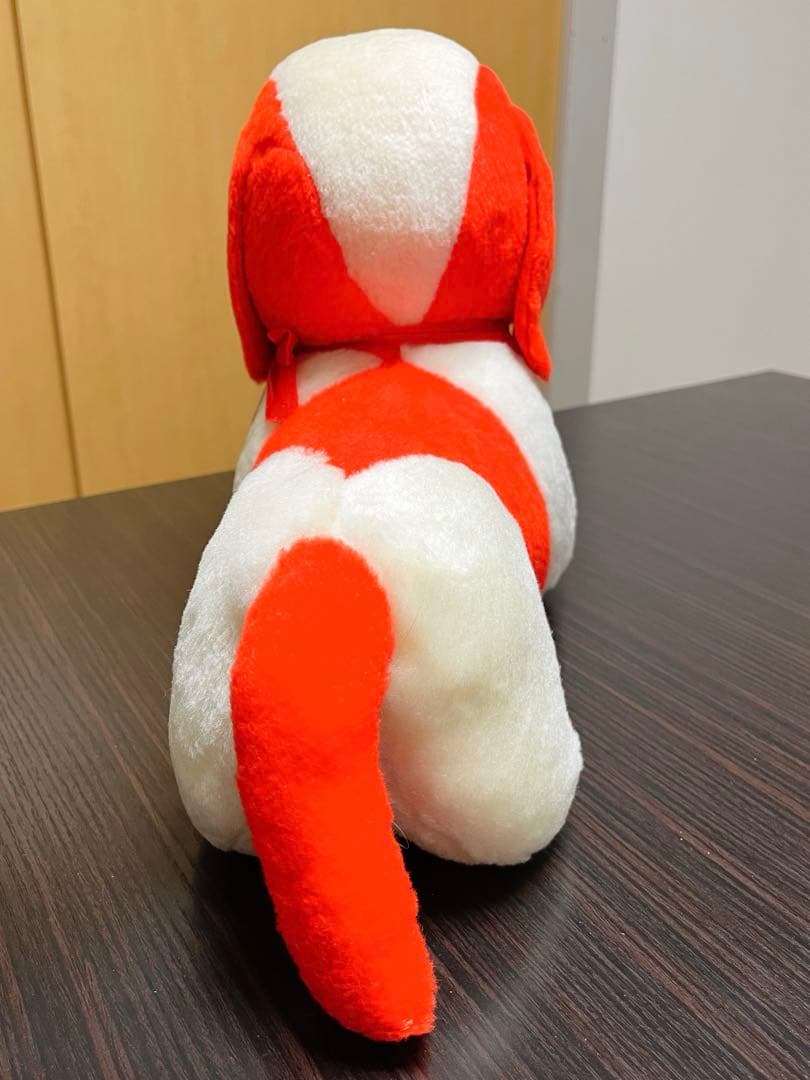 希少 当時物 】 おがくず ぬいぐるみ いぬ イヌ 犬 赤色 レトロ 昭和レトロ