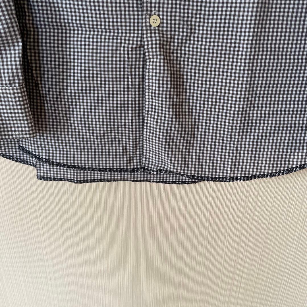 Stüssy ブラック　ホワイト　チェック柄シャツ XL オシャレポケット