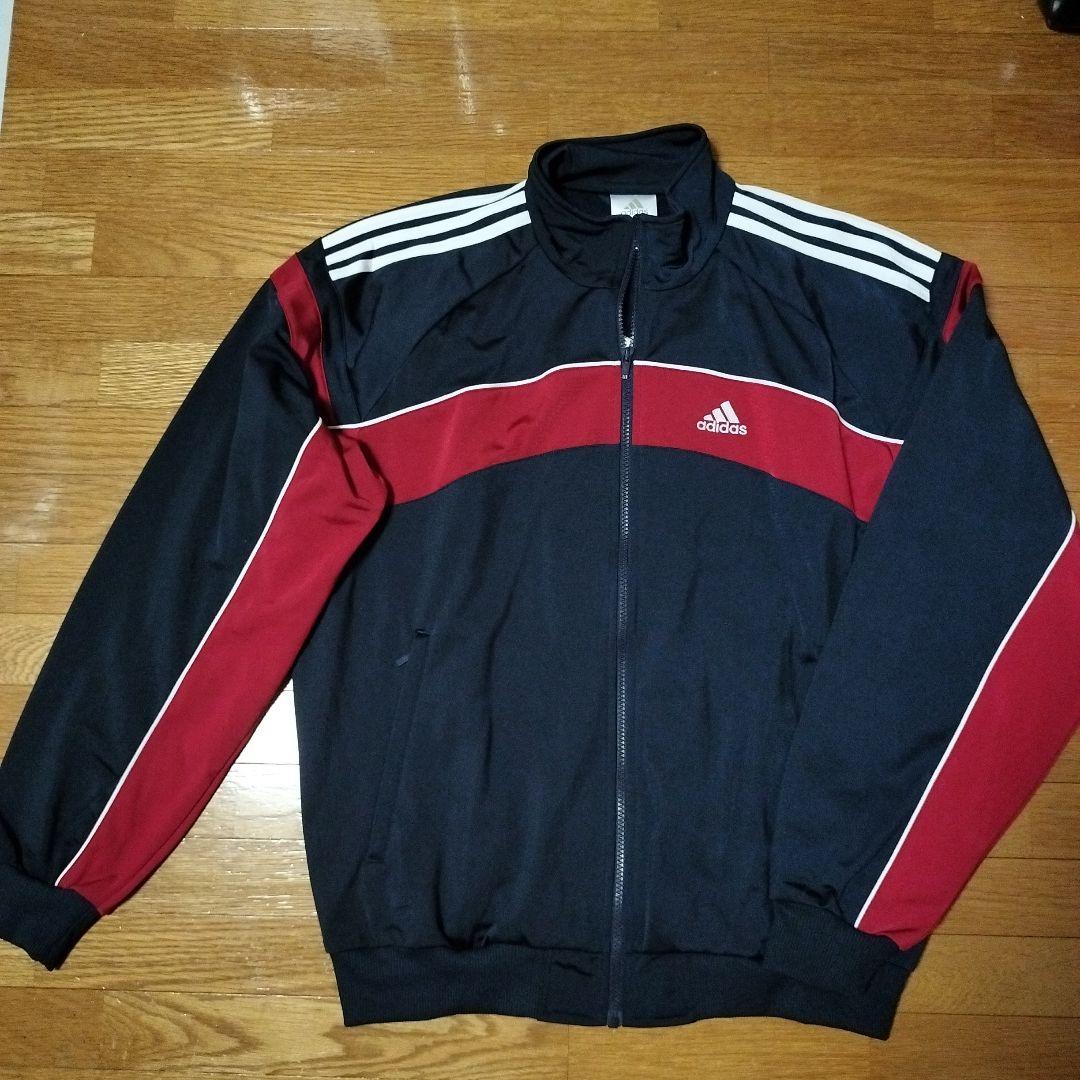 adidas ジャージ上下セット 黒/赤 O
