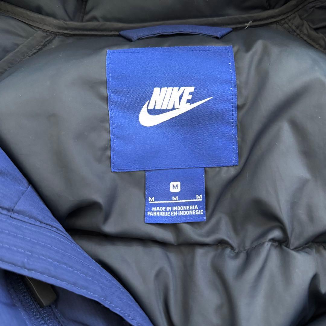 NIKE ナイキ ダウンフィル サッカー ロング ベンチコート ネイビー M