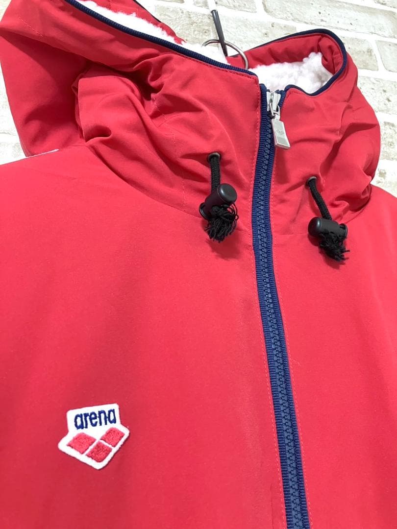 【早い者勝ち✨】arena アリーナ メンズ ロング ベンチコート M レッド系