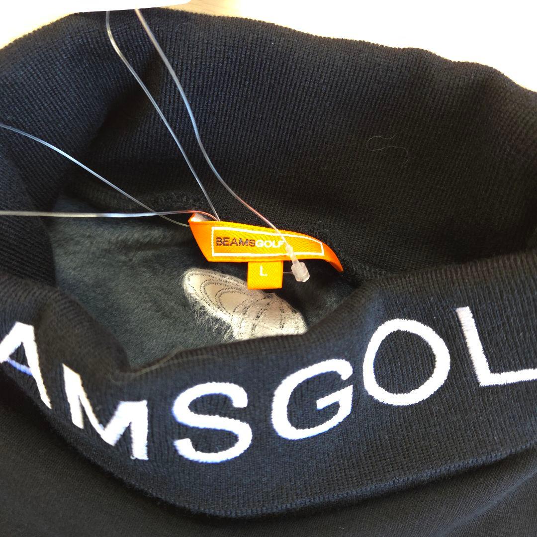 71. BEAMS GOLF 裏ボア リブロゴ タートルネックシャツ