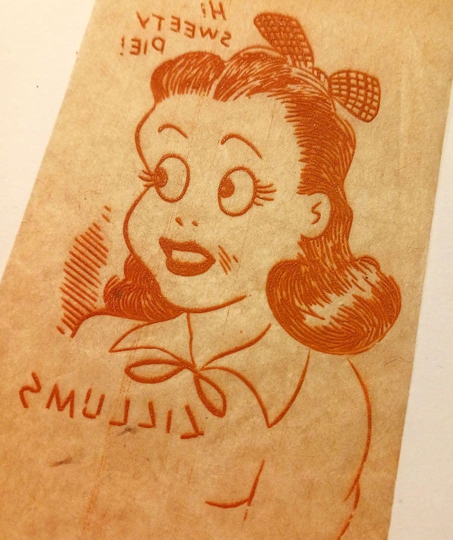 40s ビンテージ転写紙 アイロンプリント Lillums