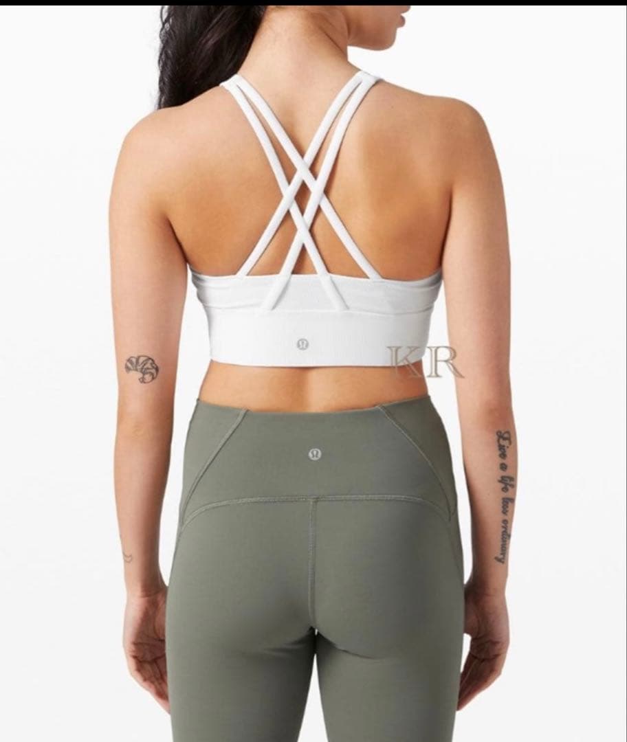 lululemon ホワイト スポーツブラ クロスストラップ
