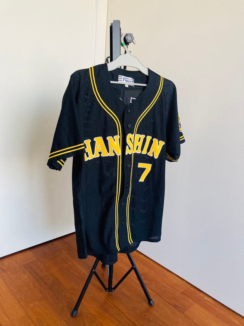 阪神タイガース 糸井嘉男　ミズノ　ビジター　ブラック　公式　ユニフォーム　刺繍