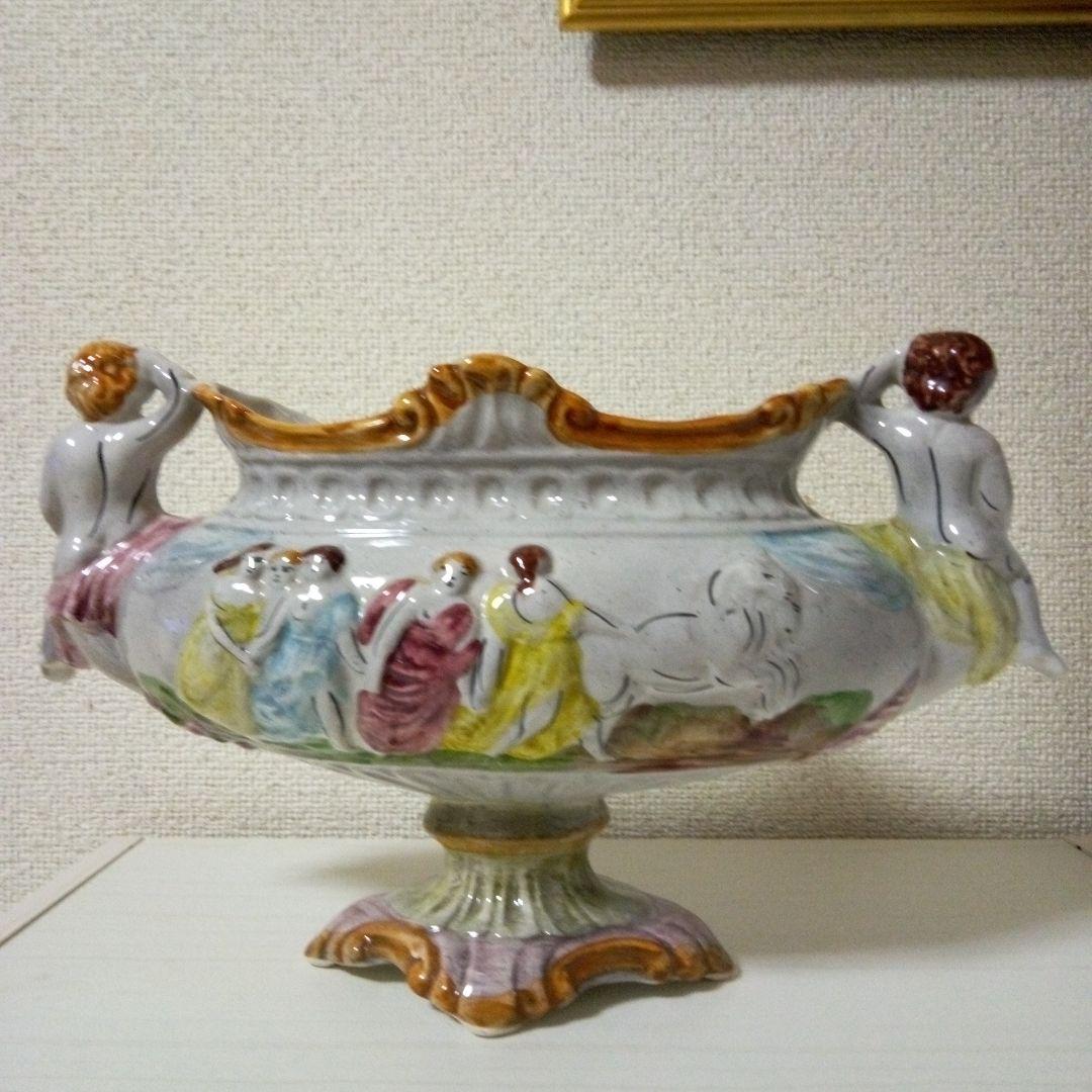CAPODIMONTEカポディモンテ　イタリア陶器　ヴィンテージ　花瓶