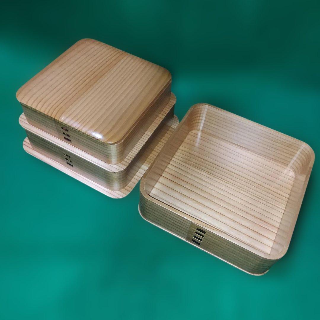 未使用 曲げわっぱ　重箱　弁当箱　入れ子　脱プラ