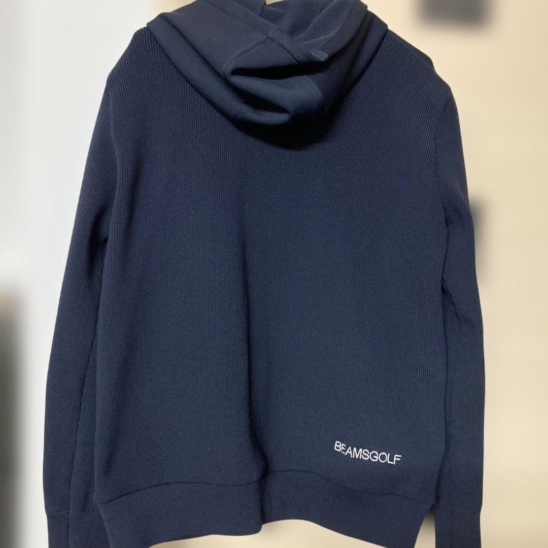 BEAMS GOLF フード付きジャケット ネイビー