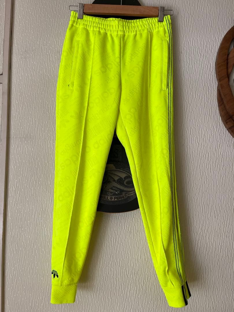 adidas ALEXANDER WANG トラックパンツ XS 蛍光イエロー