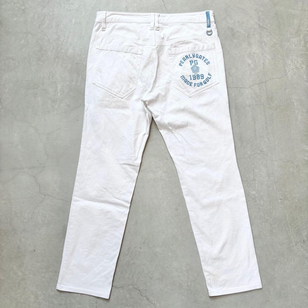 PEARLY GATES パーリーゲイツ ストレッチパンツ ルアンチンカルゼ 白