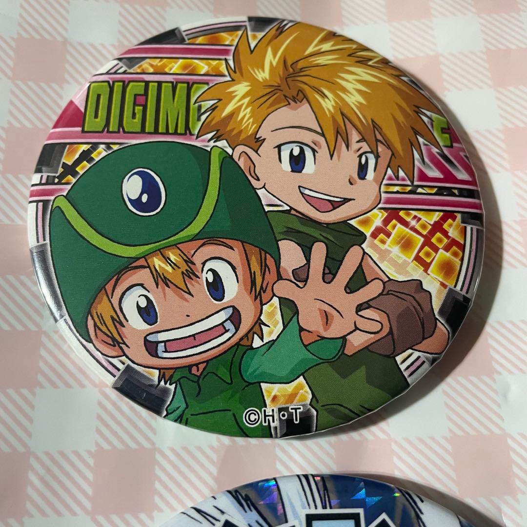 デジモンアドベンチャー　デジモン　高石タケル　パタモン　缶バッジ　ヤマト