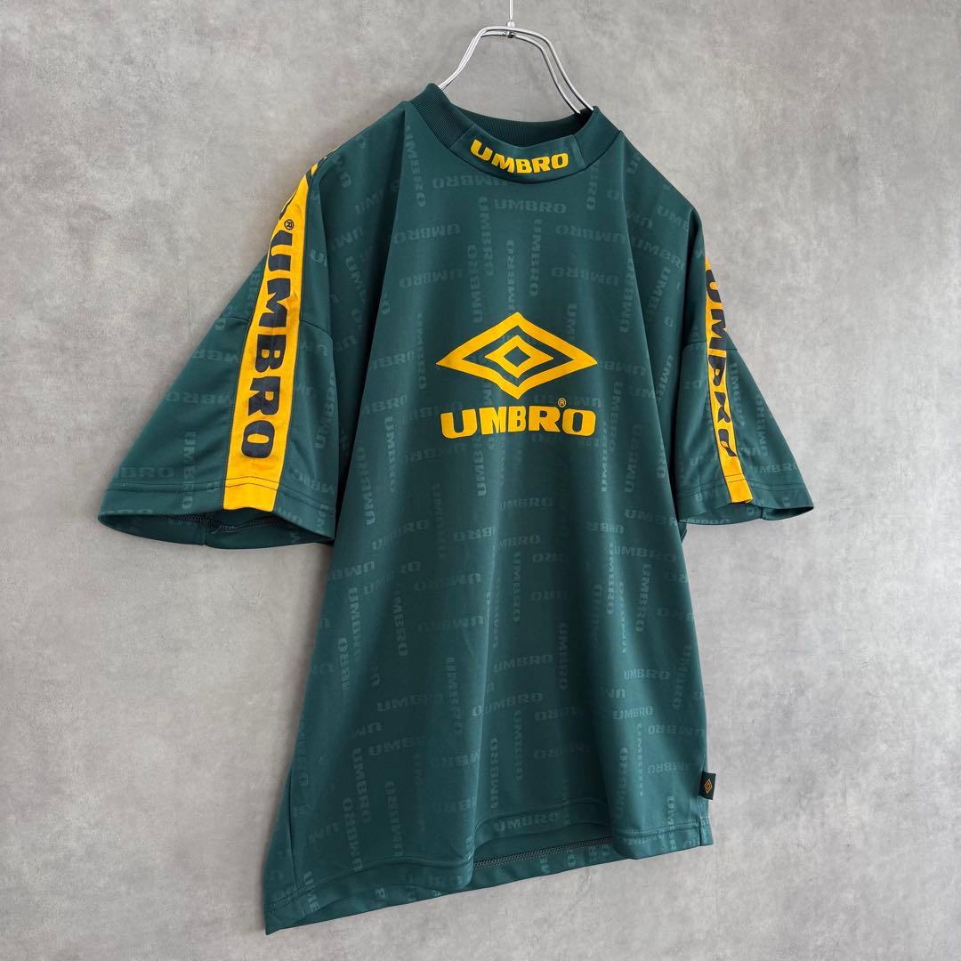 90s OLD UMBRO アンブロ ゲームシャツ グリーン×オレンジS〜M相当