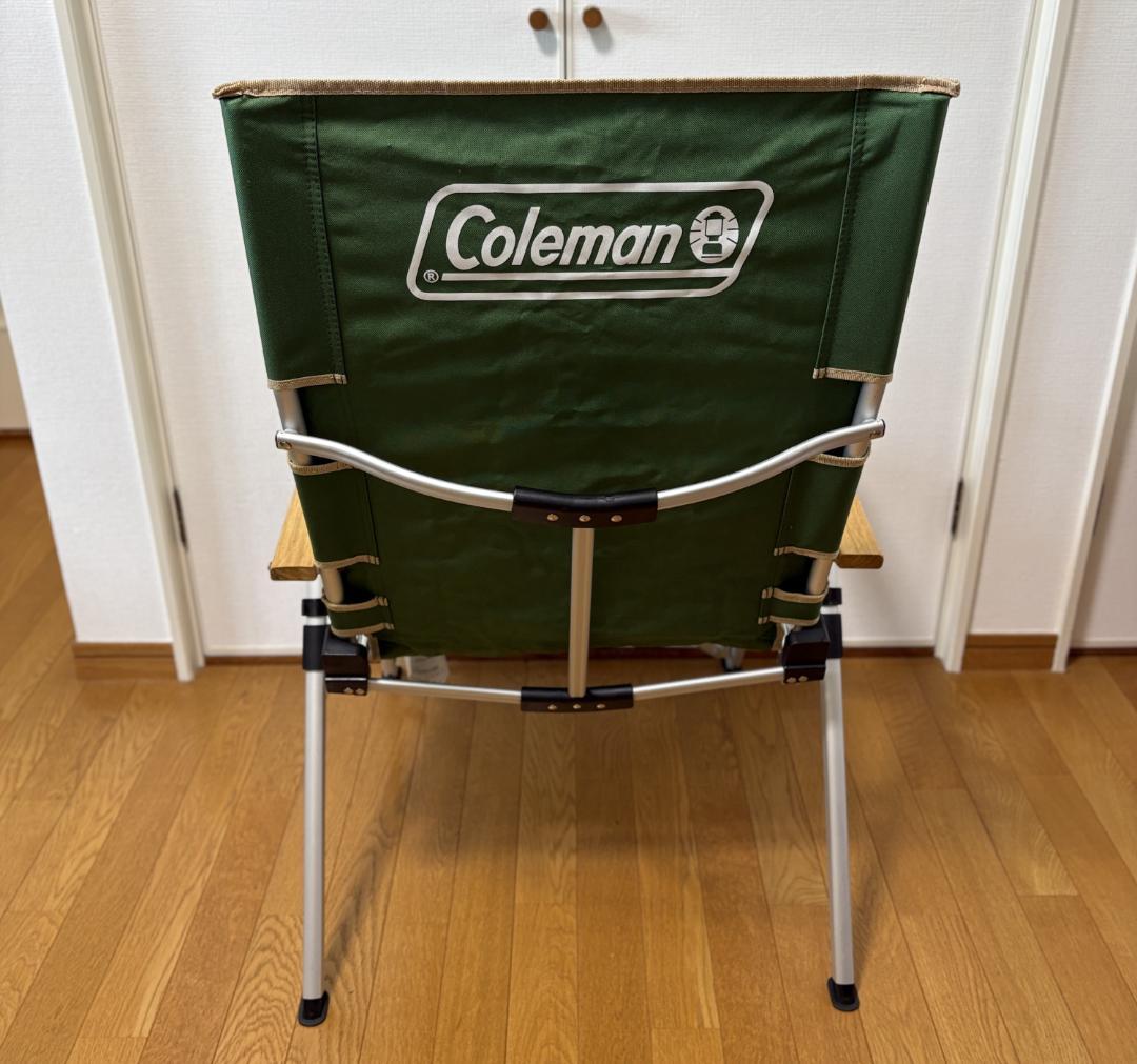 【美品】コールマン レイチェア 3段階リクライニング式 ハイバックチェア 緑