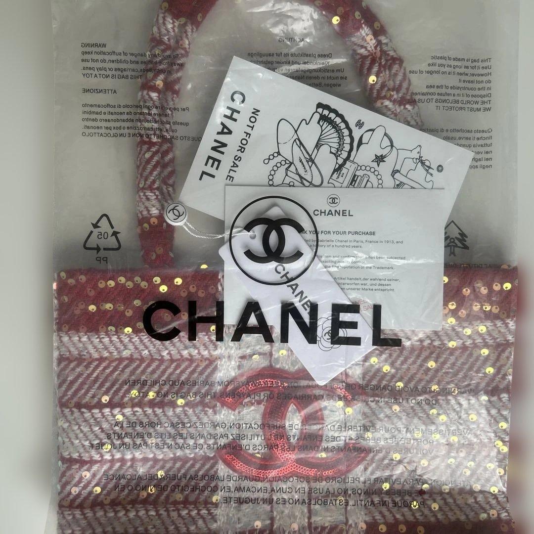 CHANEL ツイードトートバッグ スパンコールバッグ