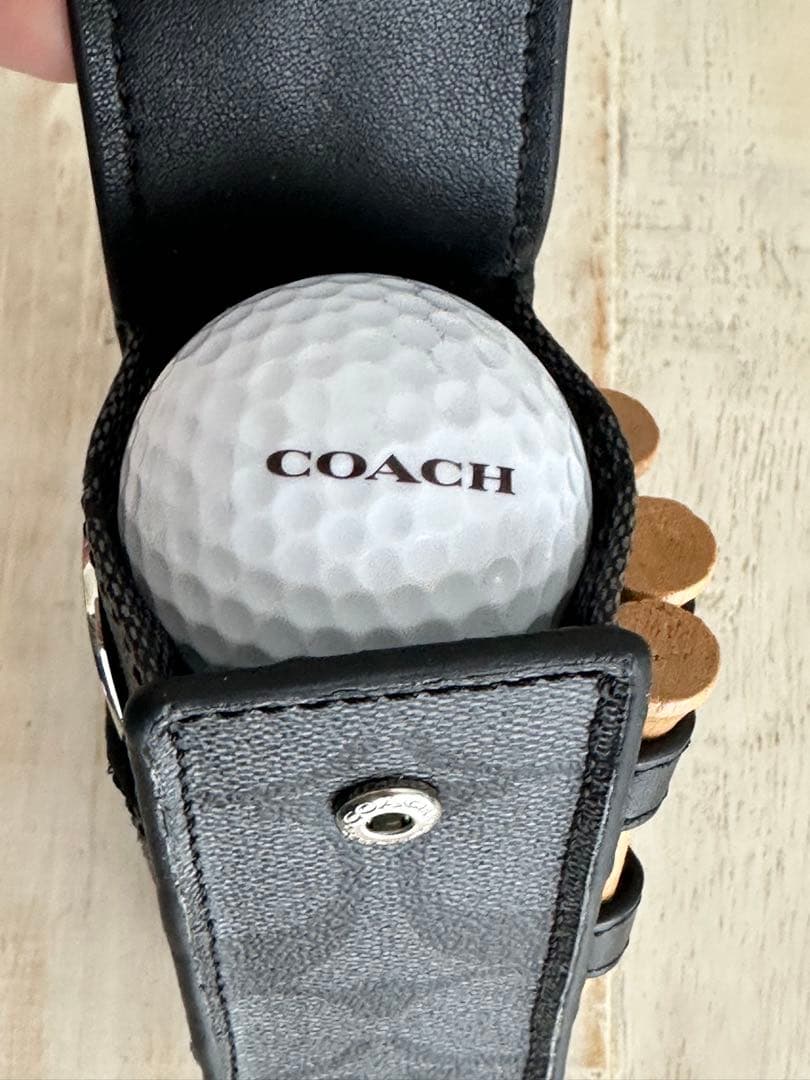 coach ゴルフボールケース 完品 未使用 美品