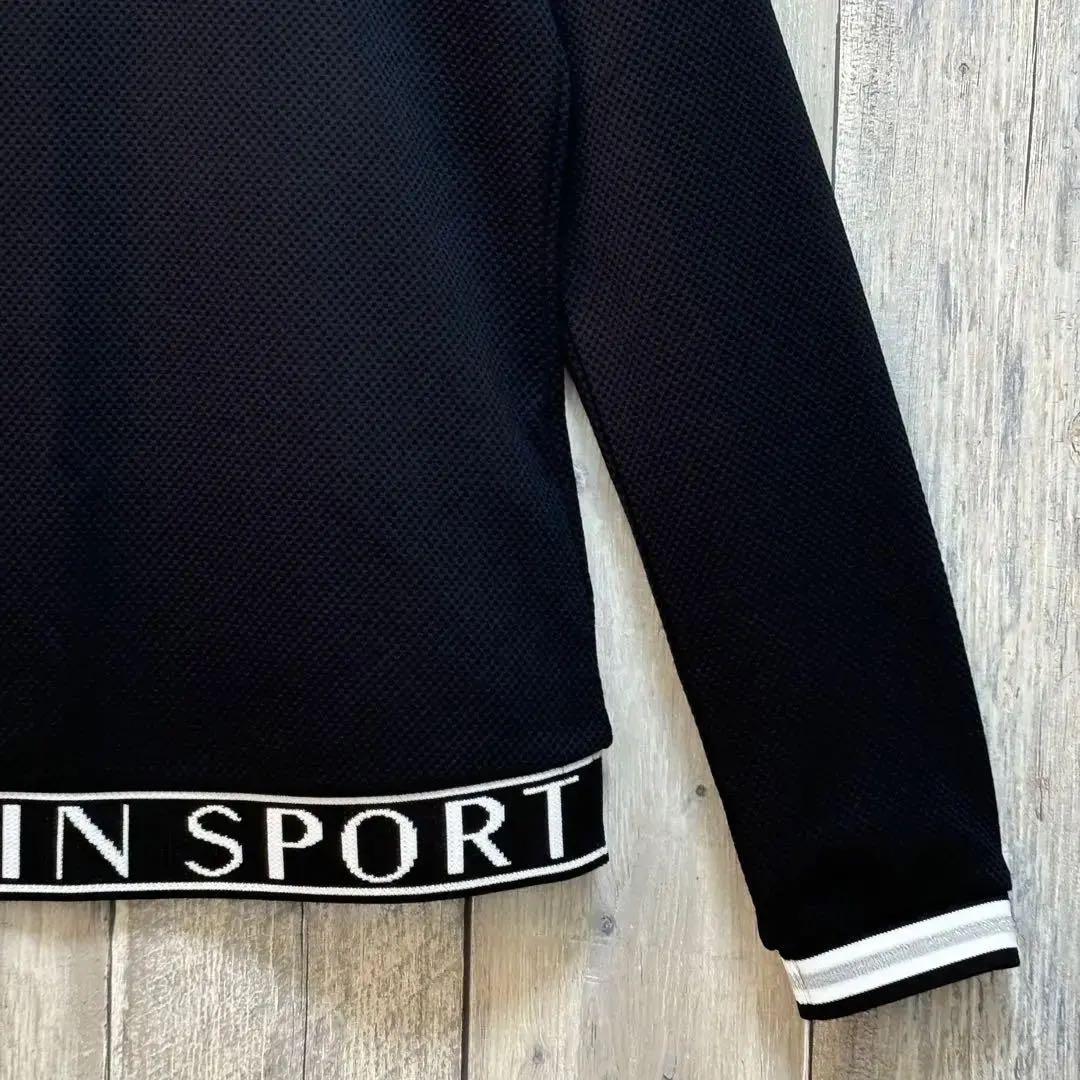 ランバンスポール　LANVINSPORT 長袖　モックネック　シャツ　ブラック