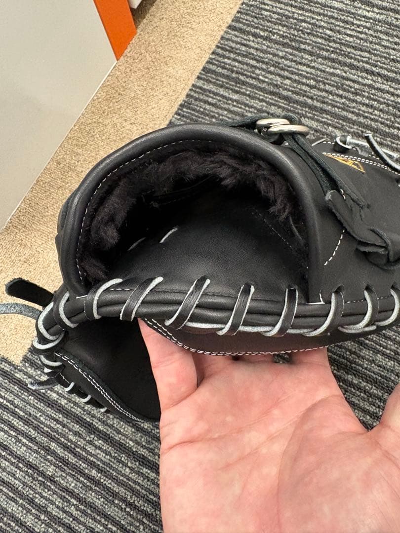 【ほぼ新品】ゼット ZETT 一般軟式用 キャッチャーミット ブラック 純正品