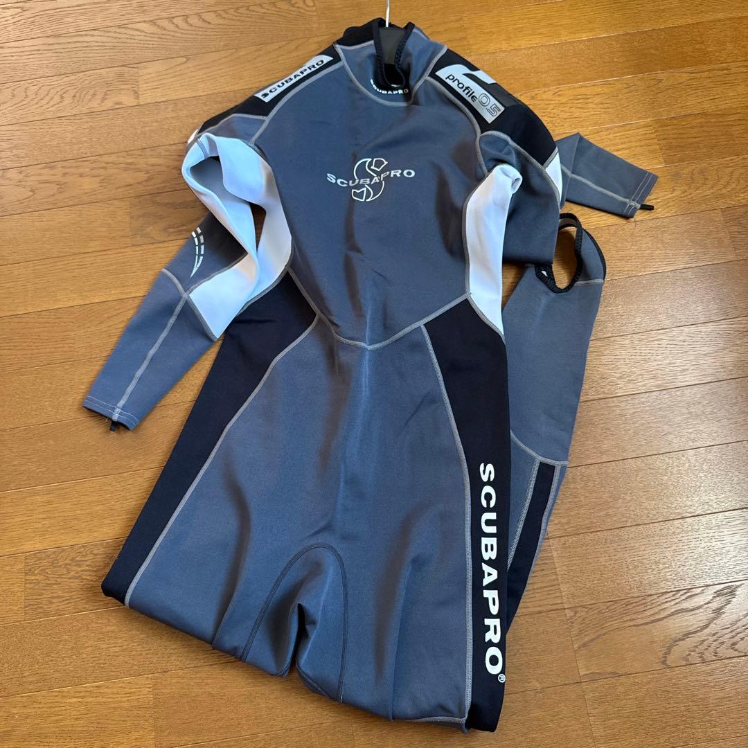 SCUBAPRO ウェットスーツ 長袖 グレー/ホワイト