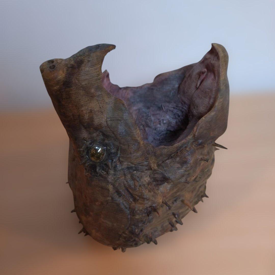 ワニガメ　リアルヘッド　3D フィギュア　置物