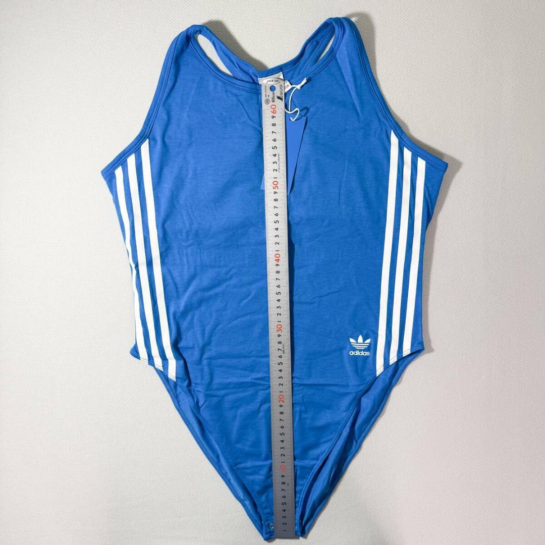 adidas ボディスーツ レオタード コットン Blue 海外XL