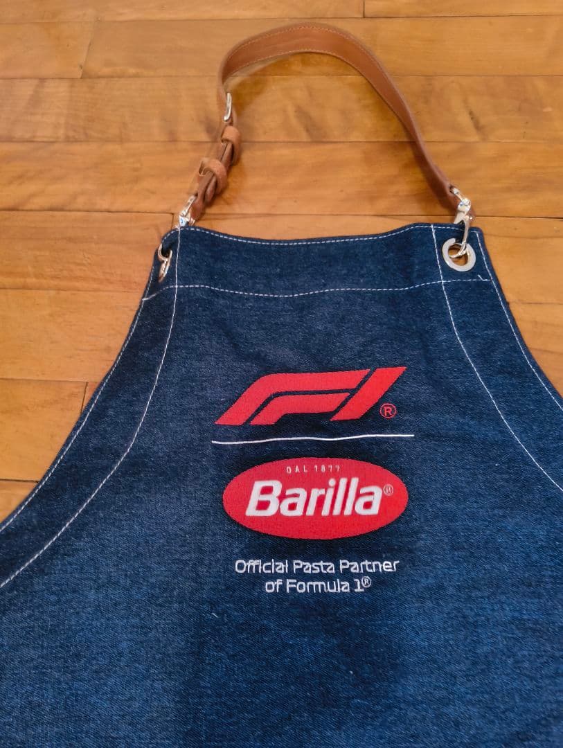 Barilla × F1 コラボ デニムエプロン イタリア製レザー使用