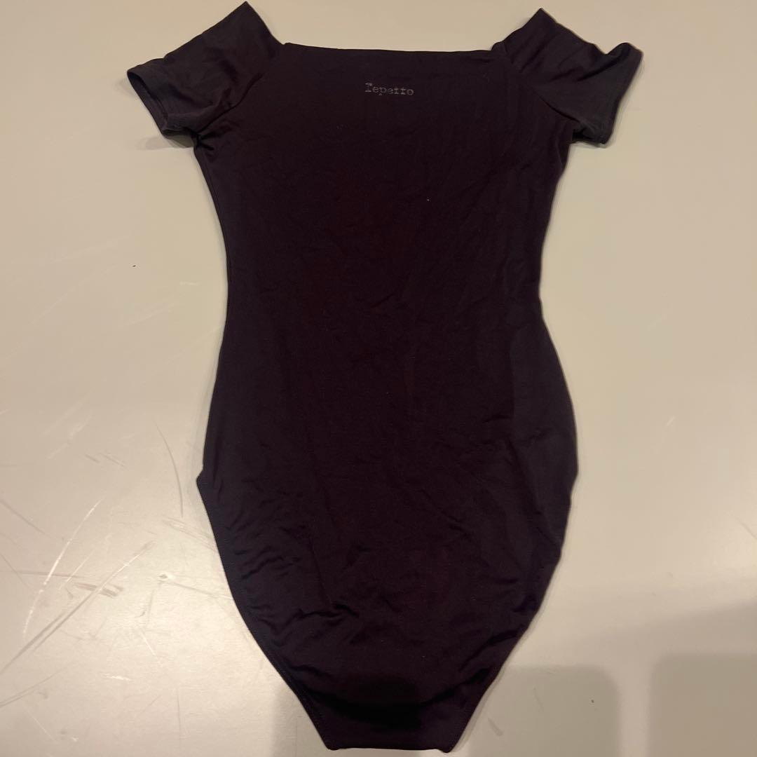 Repetto 紫　オフショルダー レオタード