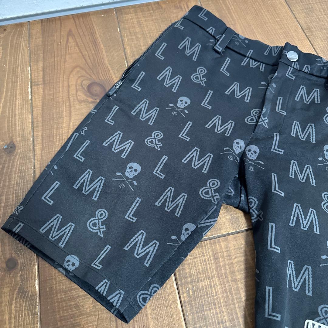 マークアンドロナ　ハーフパンツ　46 ブラック　総柄