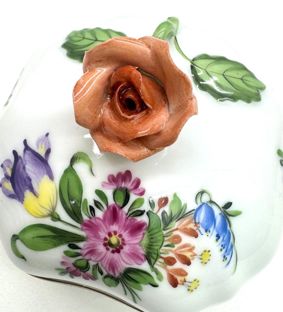 ★新品★HERENDヘレンド フラワー小物入れ ボンボニエール　薔薇