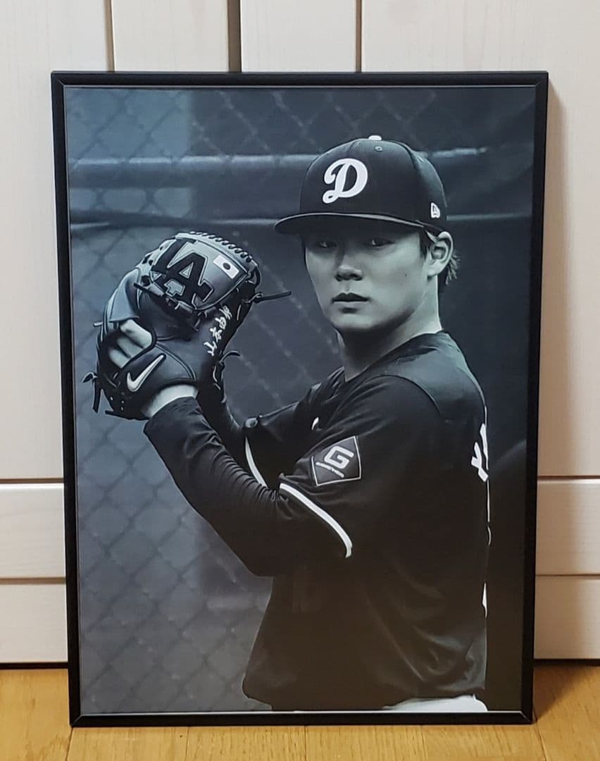 nyaka ドジャース大谷翔平 ！A3ポスターフレーム付き⑥&A4セット