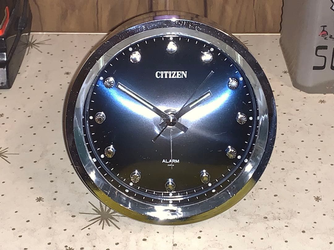昭和レトロ　動作品　シチズン CITIZEN ゼンマイ　置時計　スペースエイジ
