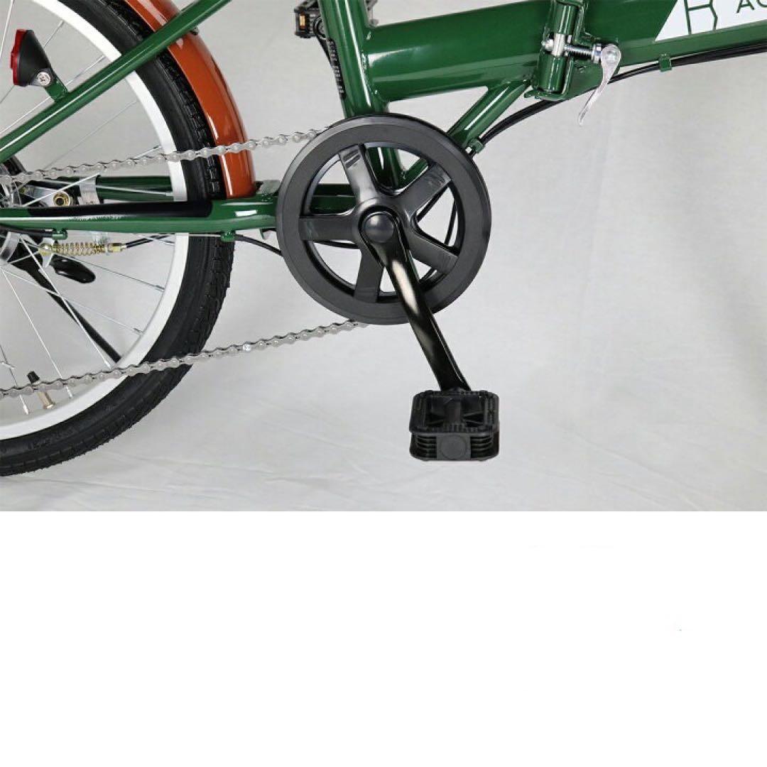 新品　20インチ 折りたたみ 自転車 シマノ 6段変速 ブルー鍵 カゴ