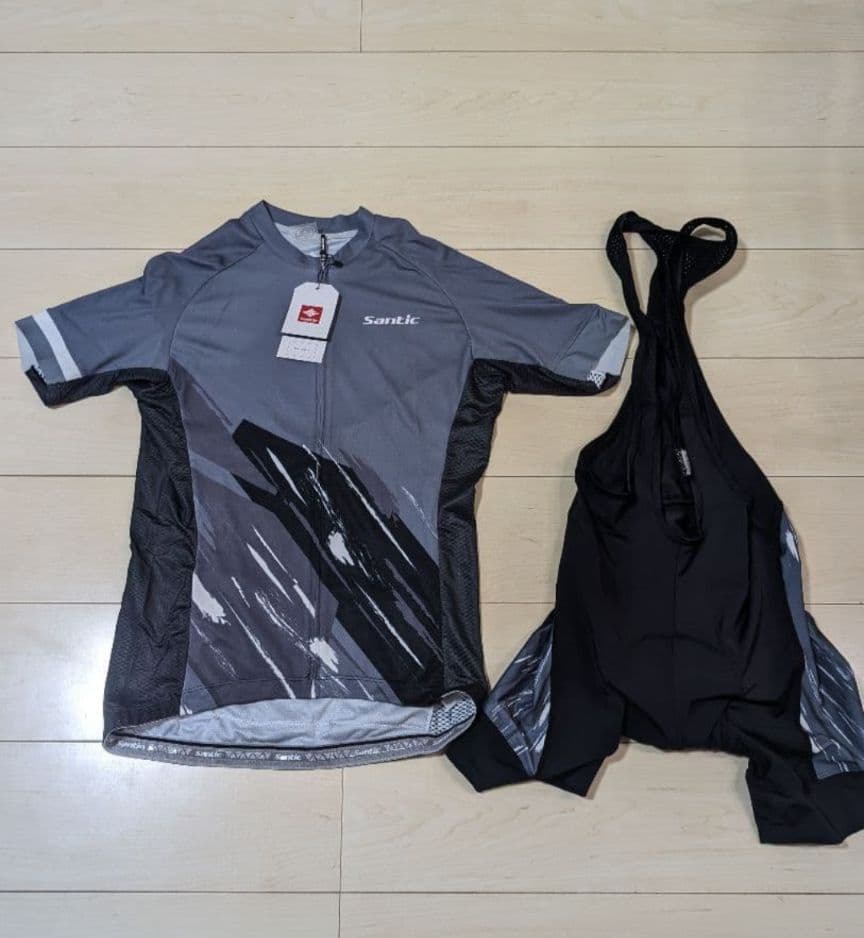 新品　Santic サンティック　サイクルジャージ　セットアップ　Lサイズ