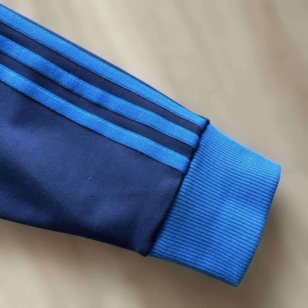 【美品】adidas ジャージ ジップアップ　ネイビー S