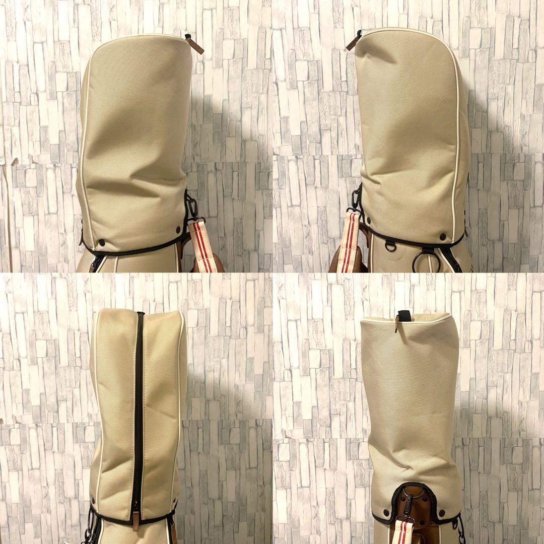 良品 BALLY GOLF/バリーゴルフ 希少高級キャディバッグ ベージュ茶