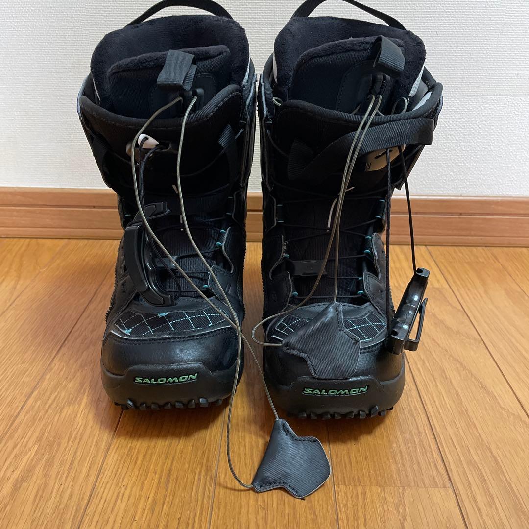 SALOMON 女性用スノーボードブーツ ブラック