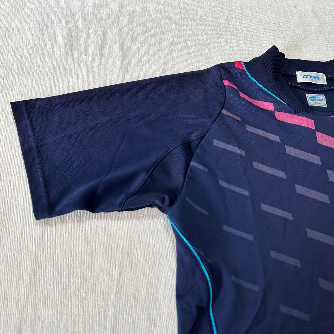 ヨネックス　Tシャツ テニス　試合着 メンズ　ネイビー　赤　ロゴ　YONEX